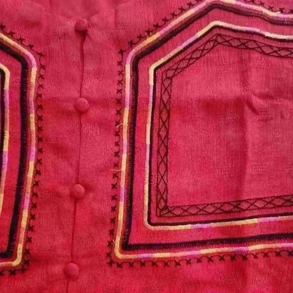 NWT Miss Me Red Sleeveless Razor Back Embroidered Top. Size M - Picture 6 of 11